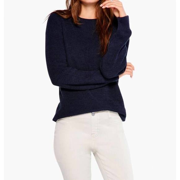NIC+ZOE Women's Shaker Knit V-Neck Sweater - Color Block Pullover With Dramatic Bishop Sleeves - View #6